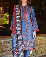 Denim Blue Khaddar Suit- Pakistani Winter Clothing
