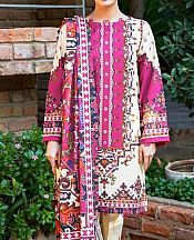 Hot Pink/Ivory Khaddar Suit- Pakistani Winter Dress