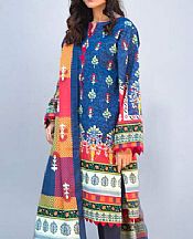 Azure Blue Khaddar Suit- Pakistani Winter Dress