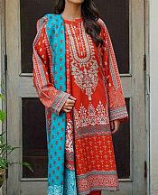 Cinnabar Red Khaddar Suit- Pakistani Winter Clothing