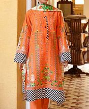 Safety Orange Khaddar Suit- Pakistani Winter Dress