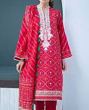 Zellbury Rich Carmine Khaddar Suit (2 Pcs)- Pakistani Winter Clothing