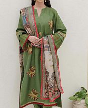 Zellbury Green Cambric Suit- Pakistani Winter Clothing