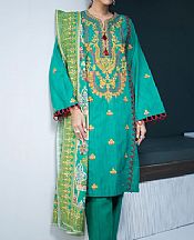 Zellbury Sea Green Khaddar Suit- Pakistani Winter Dress