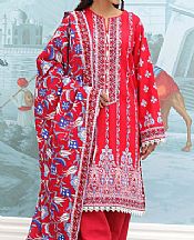 Zellbury Red Khaddar Suit (2 Pcs)- Pakistani Winter Dress