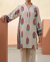 Zellbury Ivory Khaddar Suit (2 Pcs)- Pakistani Winter Dress