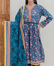 Zellbury Blue Cotail Suit- Pakistani Winter Clothing