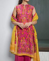 Zellbury Pink/Yellow Khaddar Suit- Pakistani Winter Clothing