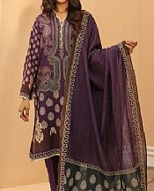 Zellbury Plum Khaddar Suit- Pakistani Winter Clothing