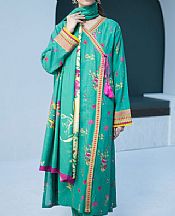 Zellbury Sea Green Viscose Suit- Pakistani Winter Dress