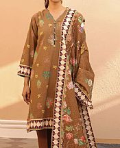 Zellbury Clay Brown Khaddar Suit- Pakistani Winter Dress