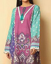 Hot Pink/Cyan Khaddar Suit (2 Pcs)- Pakistani Winter Dress