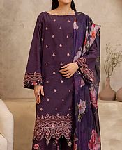 Zellbury Plum Purple Cambric Suit- Pakistani Designer Lawn Suits