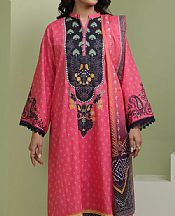 Zellbury Warm Pink Lawn Suit (2 pcs)- Pakistani Designer Lawn Suits