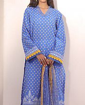 Zellbury Cornflower Blue Lawn Suit (2 pcs)- Pakistani Designer Lawn Suits