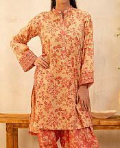 Zellbury Peach/Coral Lawn Suit (2 pcs)- Pakistani Designer Lawn Suits
