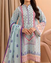Zellbury Light Blue Lawn Suit (2 pcs)- Pakistani Lawn Dress