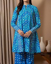 Zellbury Blue Lawn Suit (2 pcs)- Pakistani Lawn Dress