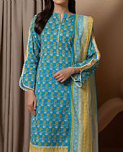 Zellbury Turquoise Lawn Suit- Pakistani Lawn Dress