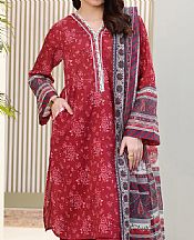 Zellbury Vivid Burgundy Lawn Suit- Pakistani Designer Lawn Suits