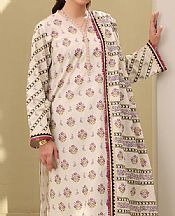 Zellbury Off White Lawn Suit- Pakistani Designer Lawn Suits