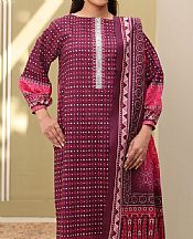 Zellbury Wine Slub Lawn Suit- Pakistani Lawn Dress