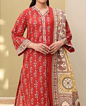 Zellbury Pastel Red Lawn Suit- Pakistani Designer Lawn Suits