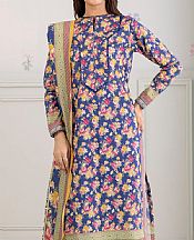 Zellbury Navy Blue Lawn Suit- Pakistani Designer Lawn Suits