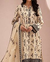 Zellbury Beige/Black Lawn Suit- Pakistani Lawn Dress