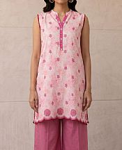 Zellbury Off White/Pink Flare Lawn Suit (2 pcs)- Pakistani Lawn Dress