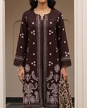Zellbury Crater Brown Lawn Suit- Pakistani Designer Lawn Suits