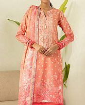 Peach Lawn Suit