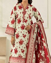 Zellbury Green Mist/Brick Red Lawn Suit- Pakistani Designer Lawn Suits