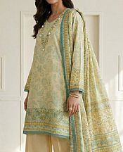 Zellbury Cream Lawn Suit- Pakistani Lawn Dress