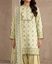 Zellbury Cream Lawn Suit- Pakistani Designer Lawn Suits