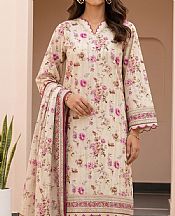 Zellbury Ivory Brown Lawn Suit- Pakistani Lawn Dress