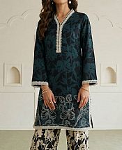 Zellbury Black/Gable Green Lawn Suit (2 pcs)- Pakistani Designer Lawn Suits