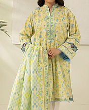 Zellbury Pastel Yellow Lawn Suit (2 pcs)- Pakistani Designer Lawn Suits