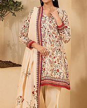 Zellbury Ivory Lawn Suit (2 pcs)- Pakistani Designer Lawn Suits
