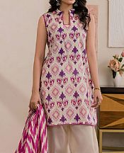 Zellbury Beige Lawn Suit (2 pcs)- Pakistani Lawn Dress