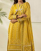 Zellbury Golden Yellow Lawn Suit- Pakistani Designer Lawn Suits
