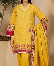 Zellbury Golden Yellow Lawn Suit- Pakistani Lawn Dress