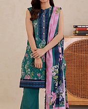 Zellbury Teal Lawn Suit- Pakistani Lawn Dress