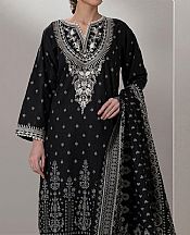 Zellbury Black Lawn Suit (2 pcs)- Pakistani Lawn Dress