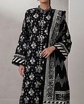 Zellbury Black/Off White Lawn Suit- Pakistani Designer Lawn Suits
