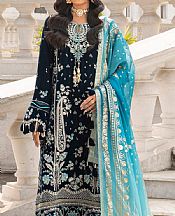 Zellbury Midnight Blue Velvet Suit- Pakistani Winter Dress