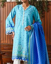 Zellbury Light Turquoise Cambric Suit (2 Pcs)- Pakistani Winter Clothing
