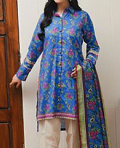Zellbury Royal Blue Cambric Suit (2 Pcs)- Pakistani Winter Dress