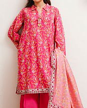 Zellbury Fuchsia Cambric Suit (2 Pcs)- Pakistani Winter Dress