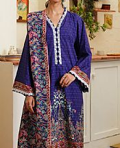 Zellbury Royal Blue Cambric Suit- Pakistani Winter Clothing